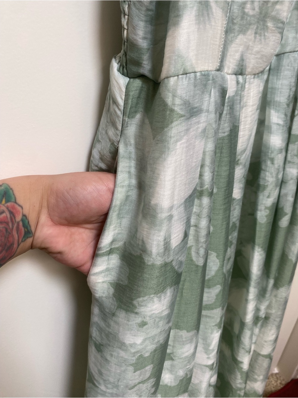Calypso St. Barth Sage Floral Tie-Shoulder Midi Maxi Dress - Picture 7 of 10